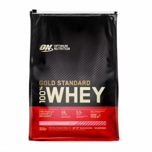 Optimum Nutrition GOLD STANDARD 100% WHEY™ Delicious Strawberry 10 lb (146 Servings) Chile | 607-AMULGY