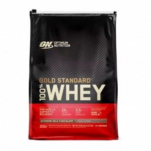 Optimum Nutrition GOLD STANDARD 100% WHEY™ Extreme Milk Chocolate 10 lb (141 Servings) Chile | 916-UGJTAS