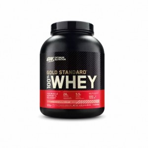 Optimum Nutrition GOLD STANDARD 100% WHEY™ Strawberries & Cream 5 lb (73 Servings) Chile | 568-OLVEJW