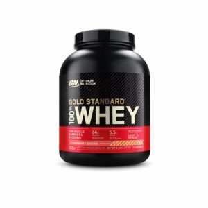 Optimum Nutrition GOLD STANDARD 100% WHEY™ Strawberry Banana 5 lb (75 Servings) Chile | 081-OAMNGP