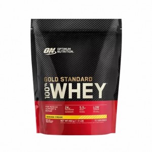 Optimum Nutrition Gold Standard 100% Whey Proteina Banana Cream 450 grams (15 Servings) Chile | 406-GNBVZO