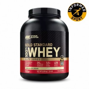 Optimum Nutrition Gold Standard 100% Whey - Elite Series Vainilla Ice Cream 2.27 kg (77) Chile | 302-OVTQSZ