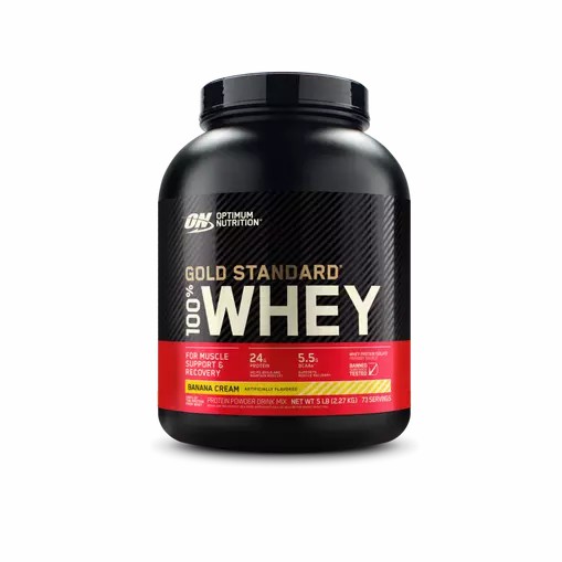 Optimum Nutrition GOLD STANDARD 100% WHEY™ Banana Cream 5 lb (73 Servings) Chile | 574-WZPOTI