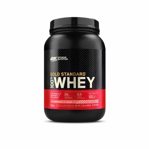 Optimum Nutrition GOLD STANDARD 100% WHEY™ Strawberries & Cream 2 lb (29 Servings) Chile | 481-XRCNHU