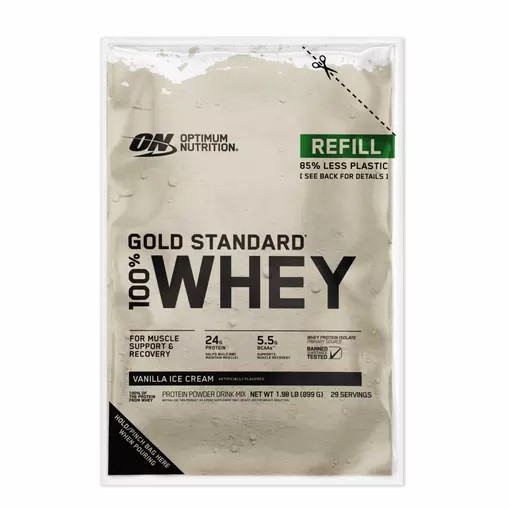 Optimum Nutrition GOLD STANDARD 100% WHEY™ Recyclable Refill Bag Vainilla Ice Cream 2 lb (29 Servings) Chile | 527-DACHYS