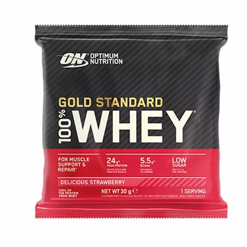 Optimum Nutrition Gold Standard 100% Whey Powder Sachets Delicious Strawberry 1 sachet (30 grams) Chile | 071-RKBEZD