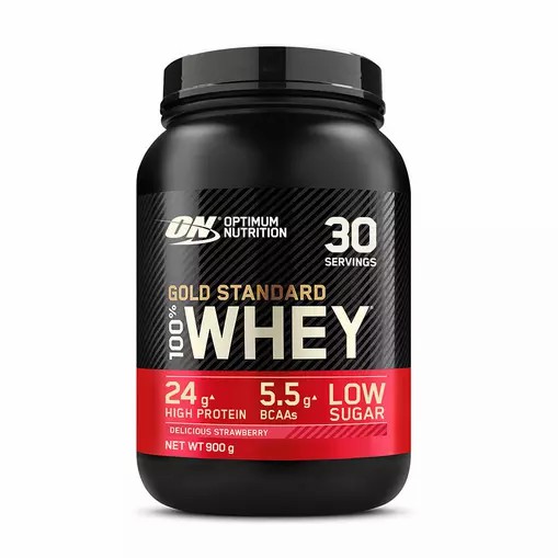 Optimum Nutrition Gold Standard 100% Whey Proteina Delicious Strawberry 900 grams (30 Servings) Chile | 502-VMFGZU