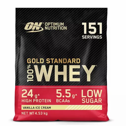 Optimum Nutrition Gold Standard 100% Whey Proteina Vainilla Ice Cream 4.53 kg (151 Servings) Chile | 536-SFGQBL