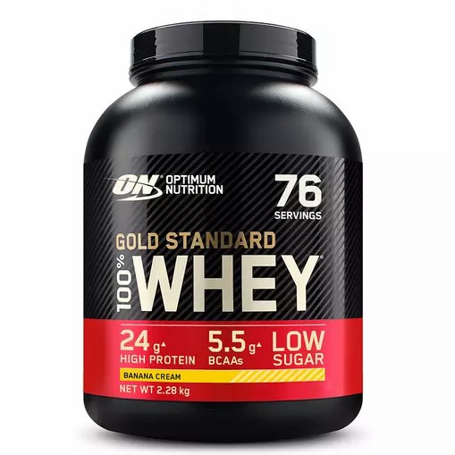 Optimum Nutrition Gold Standard 100% Whey Proteina Banana Cream 2.28 kg (76 Servings) Chile | 549-PFSZKX