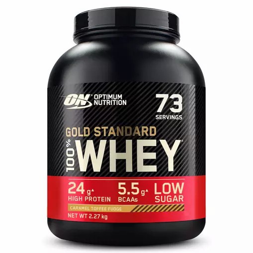 Optimum Nutrition Gold Standard 100% Whey Proteina Caramel Toffee Fudge 2.27 kg (73 Servings) Chile | 208-ZYDUMC