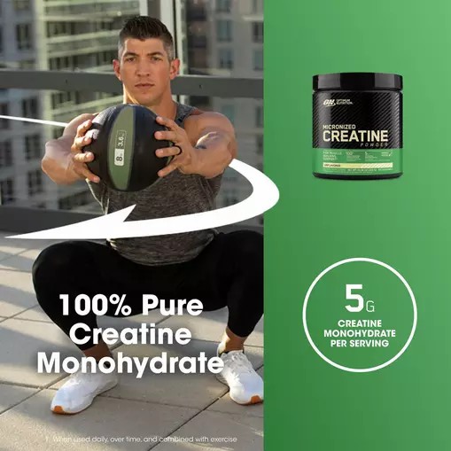 Optimum Nutrition Micronized Creatine Powder Unflavored 0.66 lb (60 Servings) Chile | 641-PORLQZ