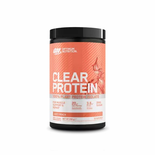 Optimum Nutrition ON Clear Protein 100% Plant Protein Isolate Juicy Peach 280 grams (10 Servings) Chile | 507-JCRXEW