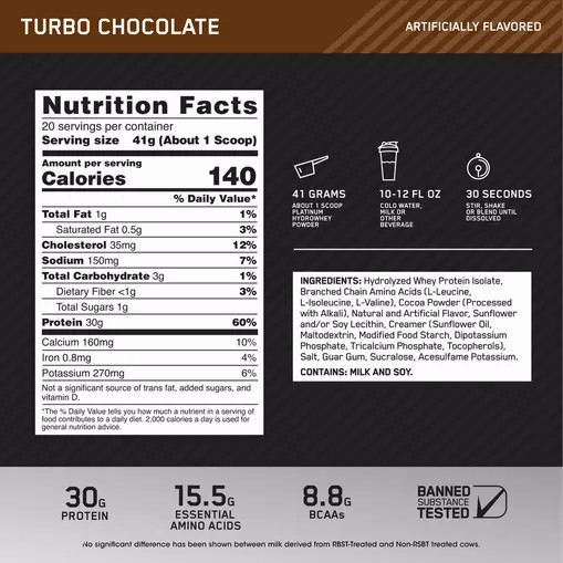 Optimum Nutrition PLATINUM HYDROWHEY™ Turbo Chocolate 1.8 lb - Notify me Chile | 169-FKQLZY