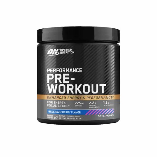 Optimum Nutrition Performance Pre-Workout Blue Raspberry 285g Chile | 478-DHJKWN