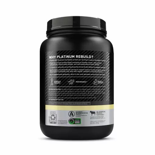 Optimum Nutrition Platinum Rebuild Vainilla Buttercream 1.63 lb (20 Servings) Chile | 627-SWKZJB